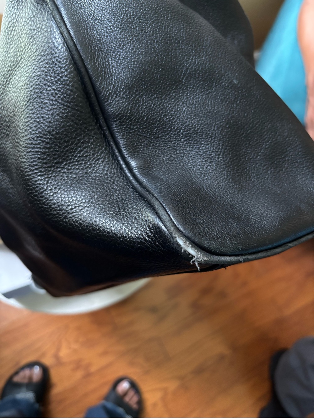 kate spade Black Pebbled Leather Shoulder Bag with Front Zip Pocket - Picture 8 of 15